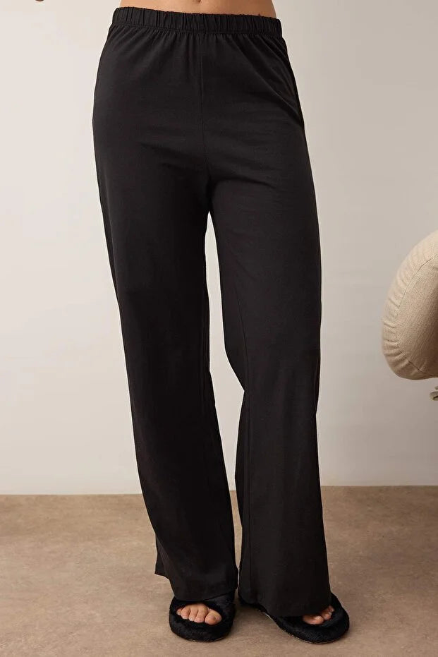 Karyoka Stitched Shirt Collar Knitted Pajama Set