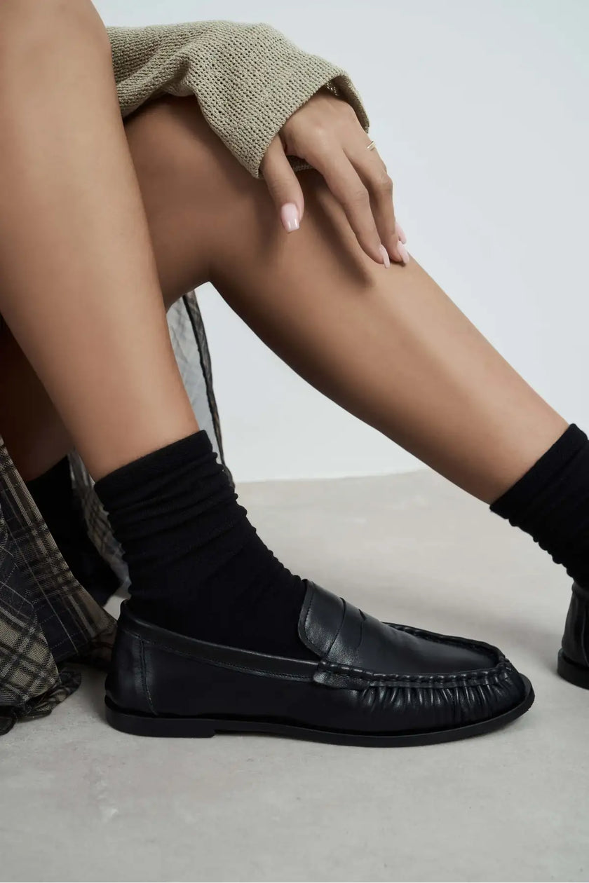 ELİSHA BLACK FLAT-SOLE WOMEN'S LOAFER