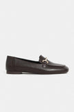 RORY Coffee Matte Buckle Detail Women’s Loafer Shoes