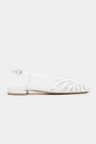 LENY Pearl Satin Trim Detail Women’s Sandal Flats