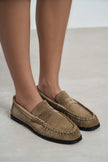 ELİSHA ROME BEIGE FLAT-SOLE WOMEN'S LOAFER