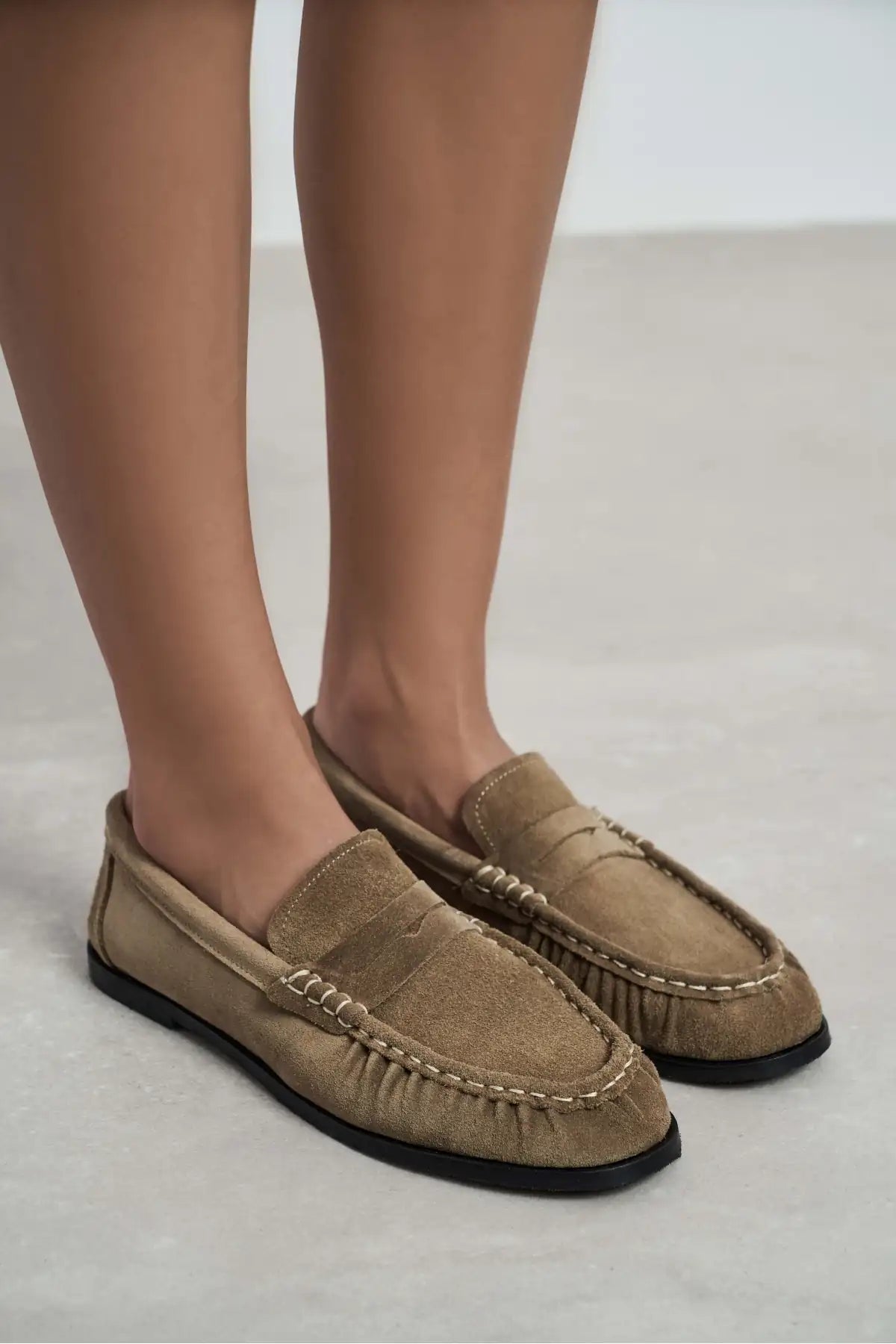 ELİSHA ROME BEIGE FLAT-SOLE WOMEN'S LOAFER