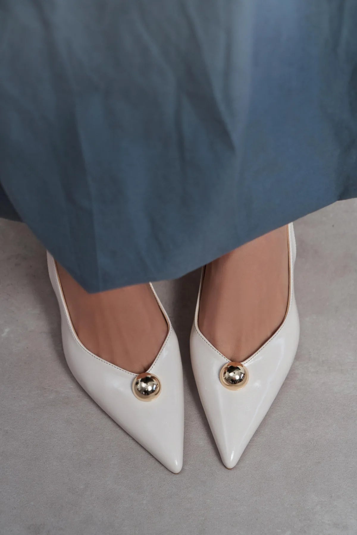ALVERA Beige Rustic Accessory Detail Pointed Toe Women’s Heel Shoes | FOOTWEAR | Heels | Lebbse ALVERA Beige Rustic Accessory Detail Pointed Toe Women’s Heel Shoes | FOOTWEAR | Heels | Lebbse