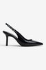 Mendy Black Patent Leather Belt Detail Pointed Toe Women's High Heel Shoes