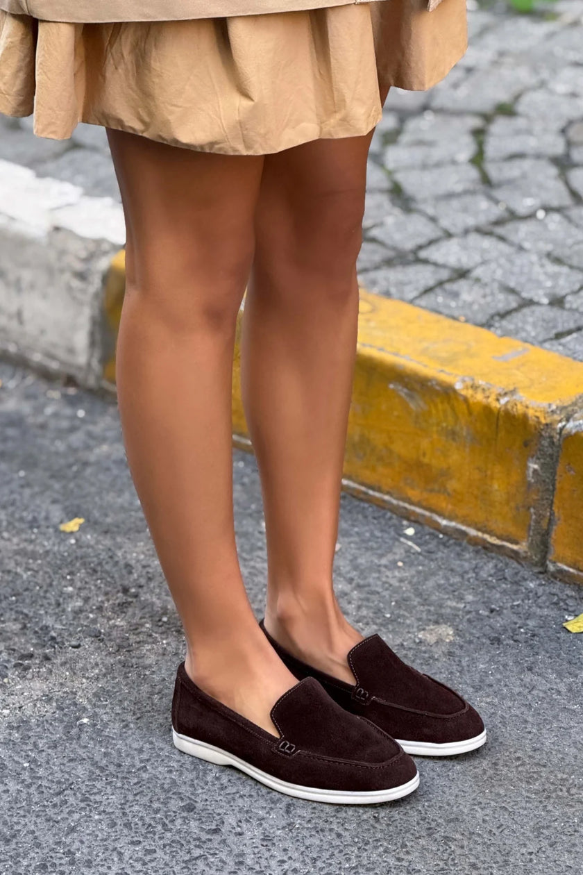 VAYNE BROWN FLAT SOLE WOMEN'S BALLERINA