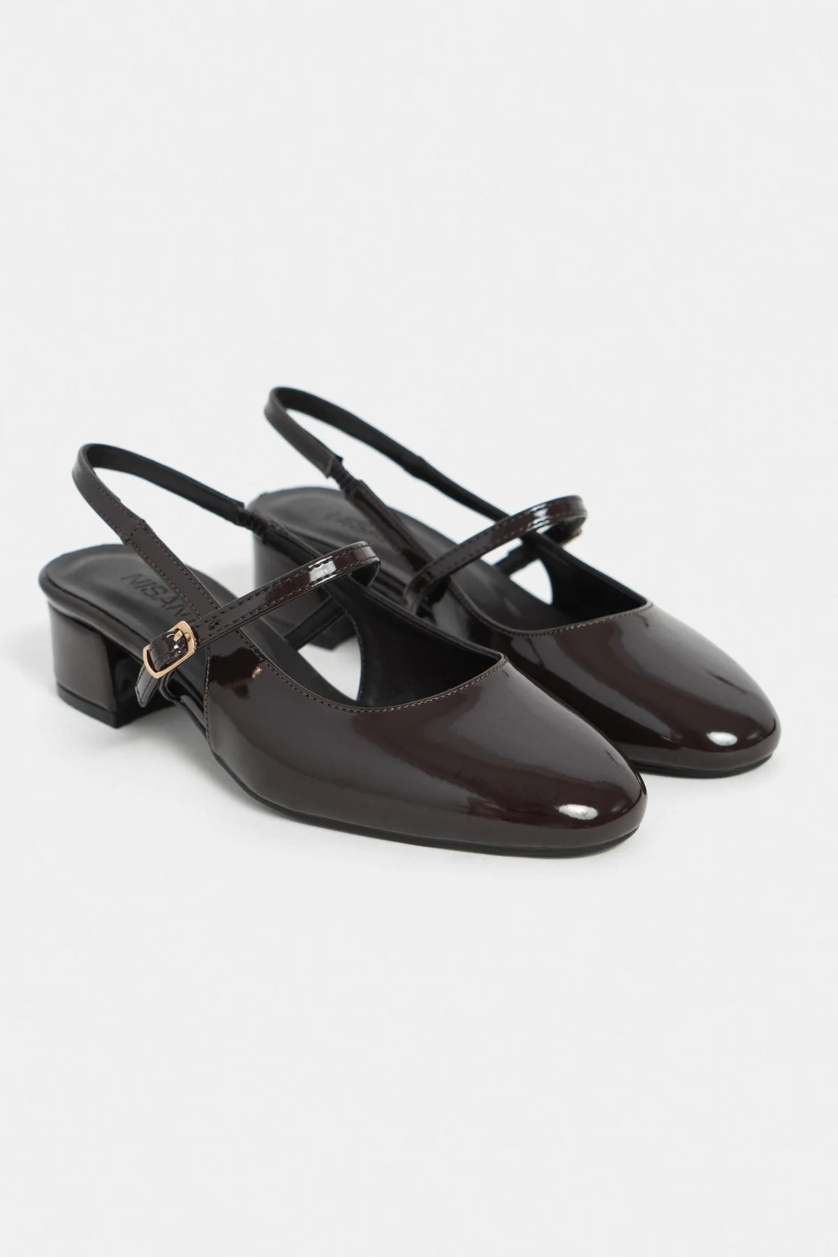 TEDY Coffee Patent Square Toe Buckle Detail Slingback Women’s Low Heel Flats | Ballet Flats | FOOTWEAR | Lebbse TEDY Coffee Patent Square Toe Buckle Detail Slingback Women’s Low Heel Flats | Ballet Flats | FOOTWEAR | Lebbse
