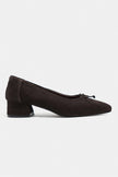 Esther – Bitter Brown Suede Genuine Leather Ballet Flats