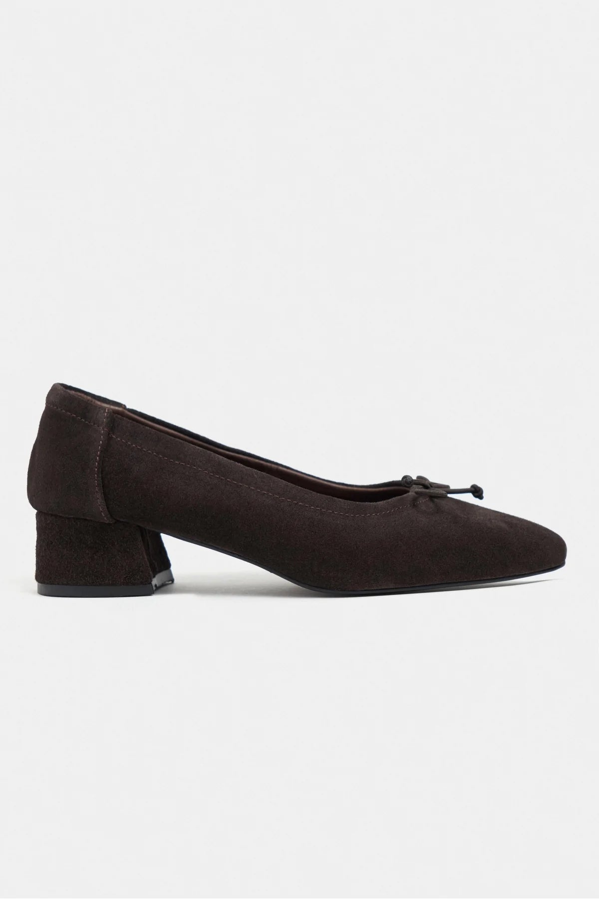 Esther – Bitter Brown Suede Genuine Leather Ballet Flats