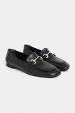 RORY Black Matte Buckle Detail Women’s Loafer Shoes
