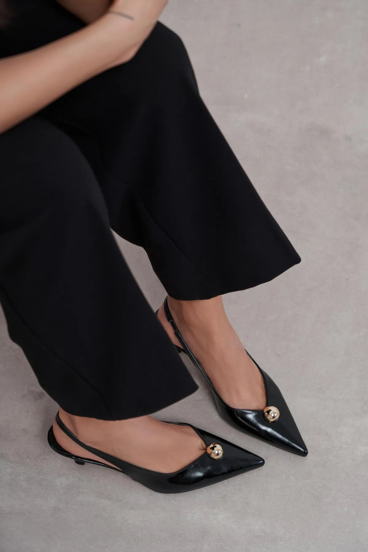 ALVERA Black Accessory Detail Pointed Toe Women’s Heel Shoes | FOOTWEAR | Heels | Lebbse ALVERA Black Accessory Detail Pointed Toe Women’s Heel Shoes | FOOTWEAR | Heels | Lebbse
