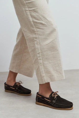 ASTRID Coffee Suede Genuine Leather Women’s Loafer Shoes