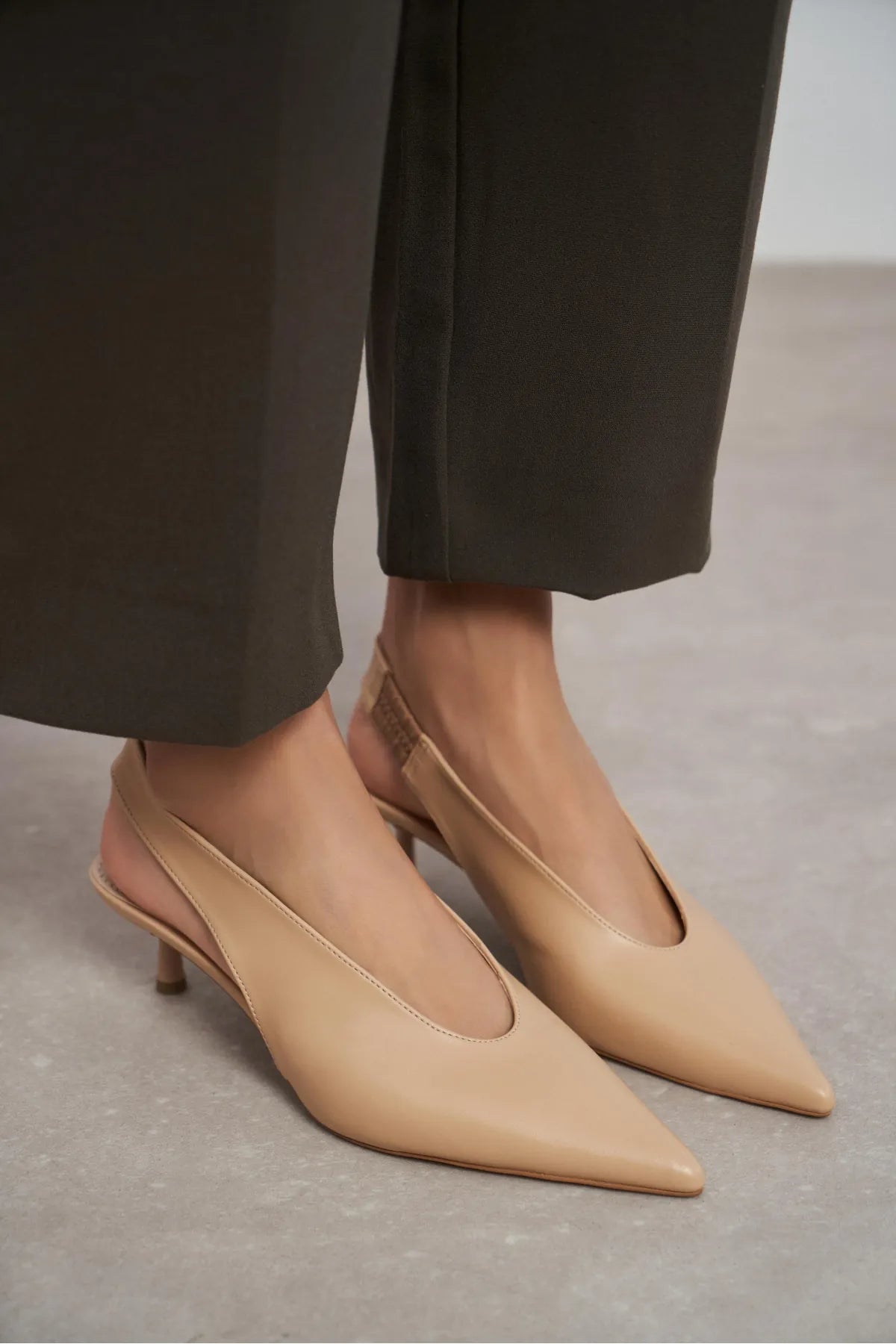 LUNIX Nude Matte Pointed Toe Slingback Women’s Heels | FOOTWEAR | Heels | Lebbse LUNIX Nude Matte Pointed Toe Slingback Women’s Heels | FOOTWEAR | Heels | Lebbse
