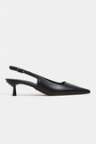 DIPSY Black Matte Buckle Detail Pointed Toe Women’s Heels