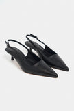 DIPSY Black Matte Buckle Detail Pointed Toe Women’s Heels