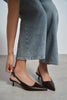 DIPSY Coffee Matte Buckle Detail Pointed Toe Women’s Heels