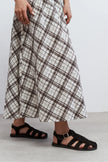 ORBIT Bitter Brown Suede Genuine Leather Buckle Detail Flat Women’s Sandals