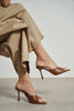 RODI Tan Matte Pointed-Toe Women's Heeled Slippers