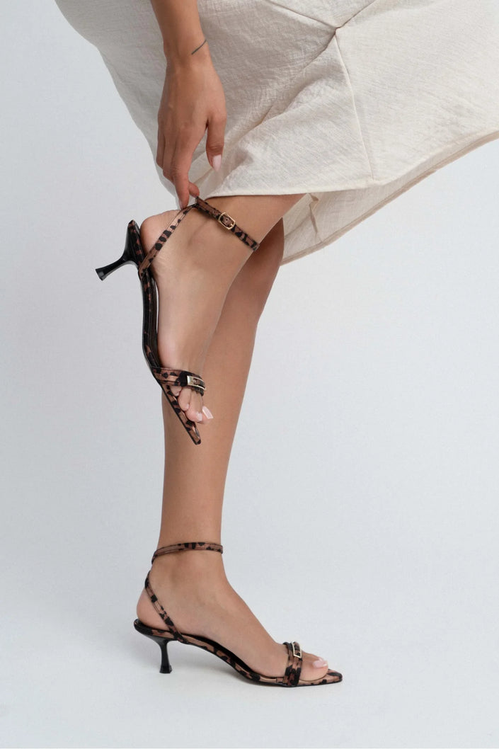 BUMBLE LEO SATIN ANKLE BUCKLE DETAIL WOMEN'S HIGH-HEEL SHOES