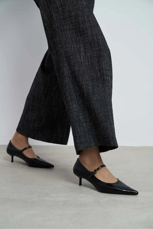 JADON BLACK RASHEL RUSTIC PATTERNED POINTED TOE WOMEN'S SHOES