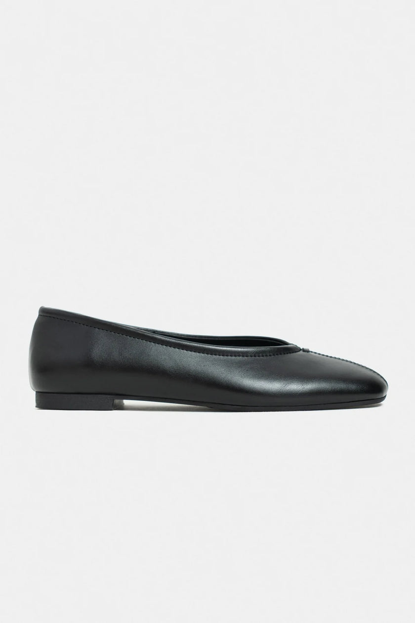 CALM Black Matte Women’s Flat Ballet Shoes