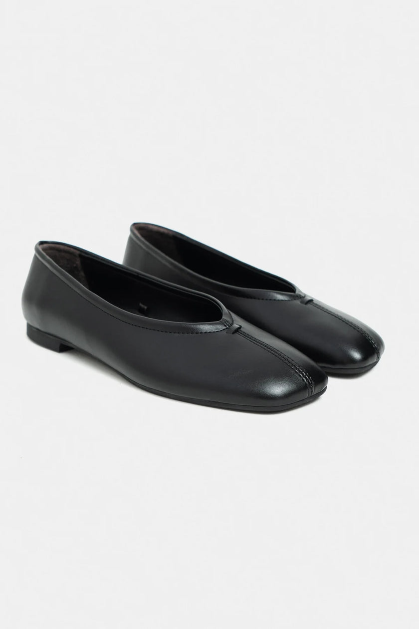CALM Black Matte Women’s Flat Ballet Shoes