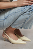 DIPSY Butter Yellow Matte Buckle Detail Pointed Toe Women’s Heels
