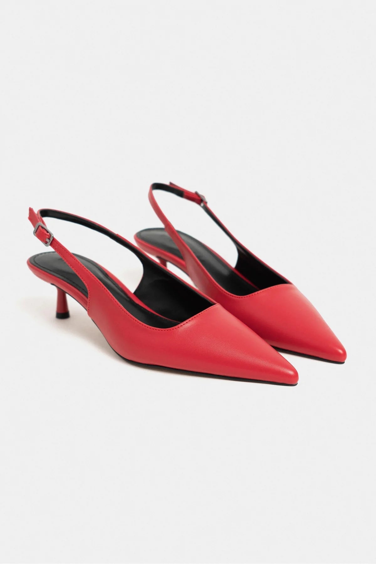 DIPSY Red Matte Buckle Detail Pointed Toe Women’s Heels | FOOTWEAR | Heels | Lebbse DIPSY Red Matte Buckle Detail Pointed Toe Women’s Heels | FOOTWEAR | Heels | Lebbse