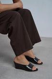 ALLISON Brown Rustic Wedge Heel Women’s Slipper's