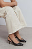 ADEN Coffee Rustic Pattern Open Toe Pointed Women’s Heels