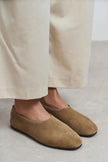 BINNEY Rome Beige Suede Leather Women’s Ballerina Flats