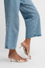 PROMISE Gold Patterned Pointed-Toe Women’s Slim Heel Slipper
