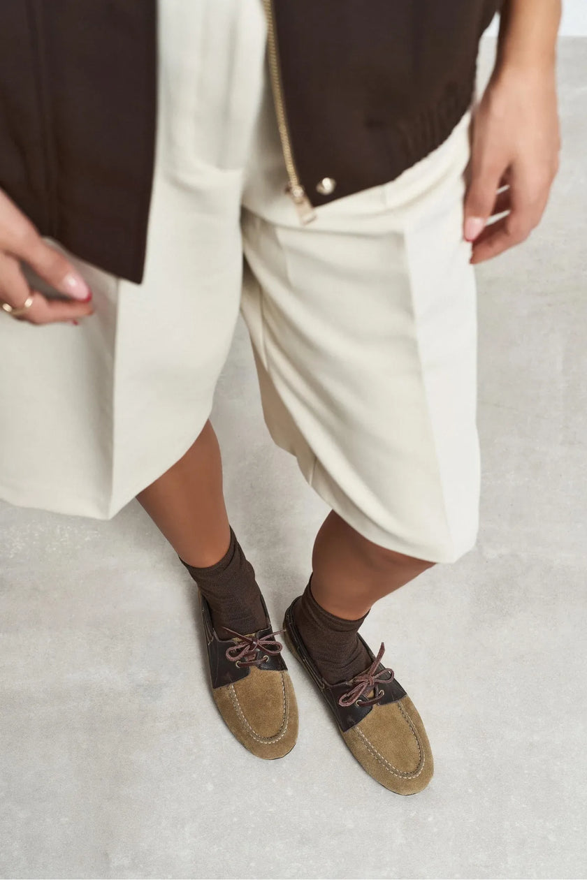 Arven – Rome Beige Suede Genuine Leather Loafers