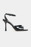CHARMS Black Patent Ankle-Strap Detail Women’s Slim High-Heel Shoes