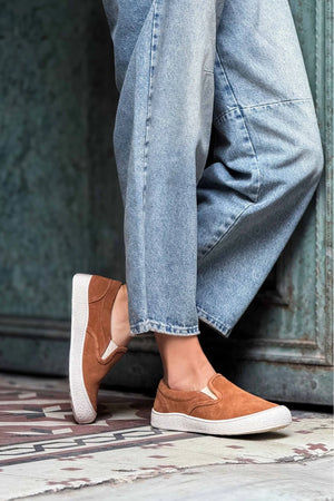 ZETA TABA GENUINE SUEDE SLIP-ON SNEAKER WOMEN'S SHOES