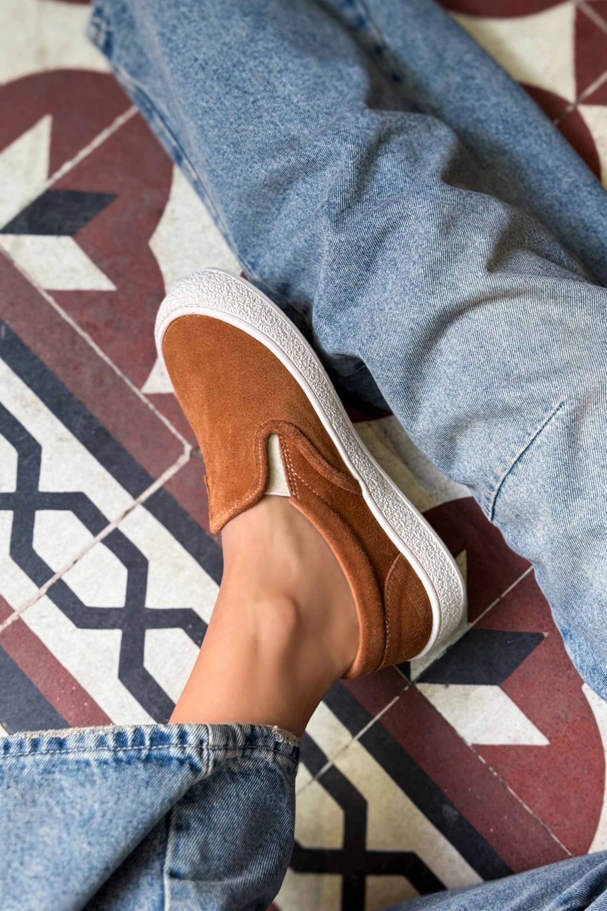 ZETA TABA GENUINE SUEDE SLIP-ON SNEAKER WOMEN'S SHOES