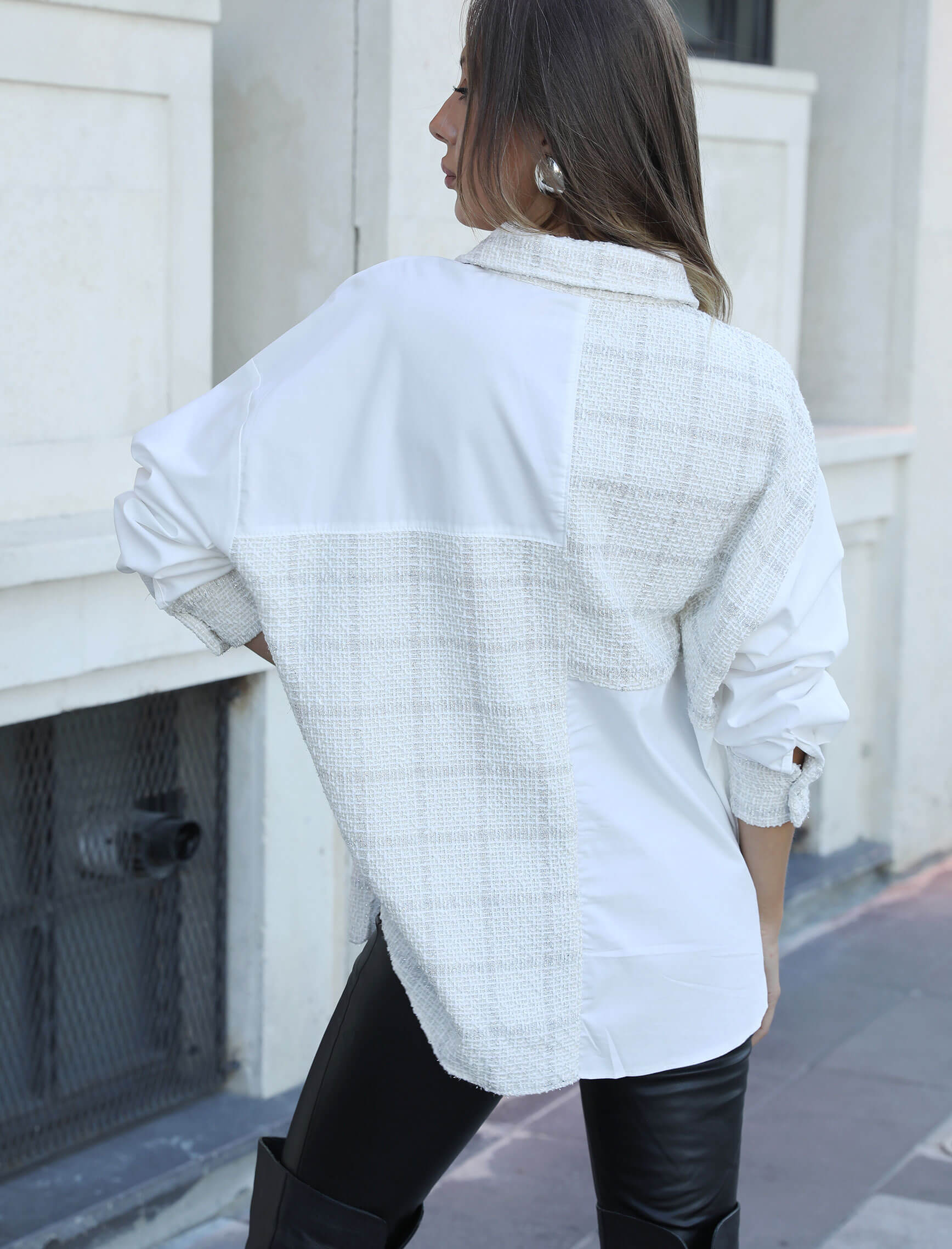 Silver Tweed Shirt