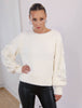 Offwhite Sleeve Sequin Sweater