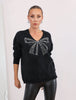 Black Bowknot Soft Knit