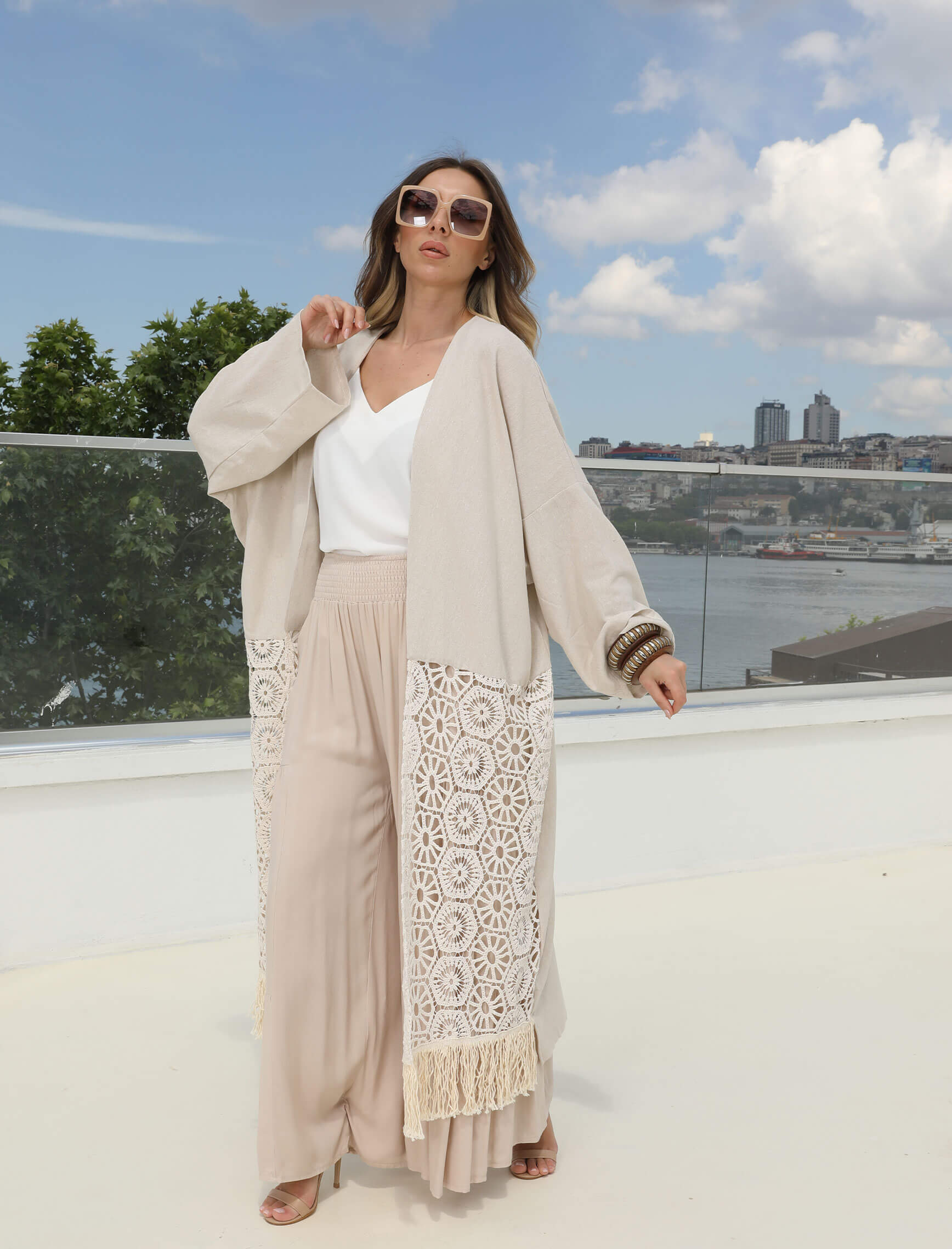 BEIGE CAMILA KIMONO