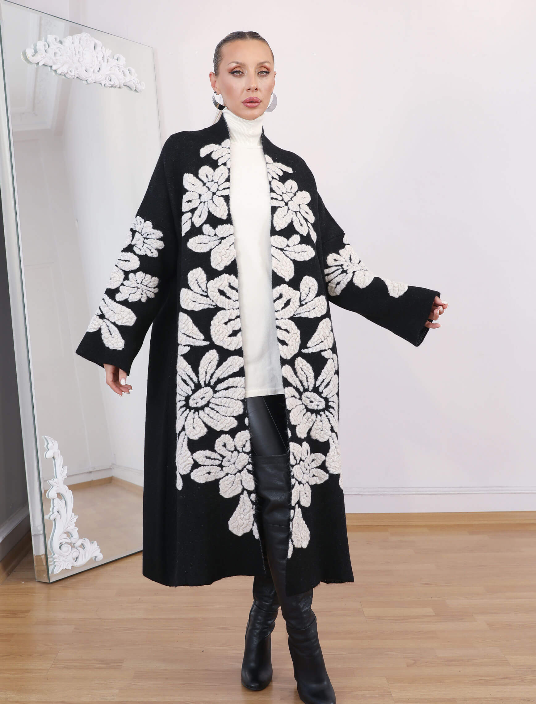 Black Ottoman Cardigan