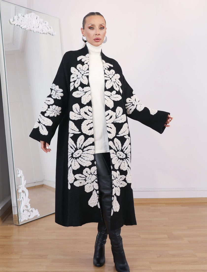 Black Ottoman Cardigan