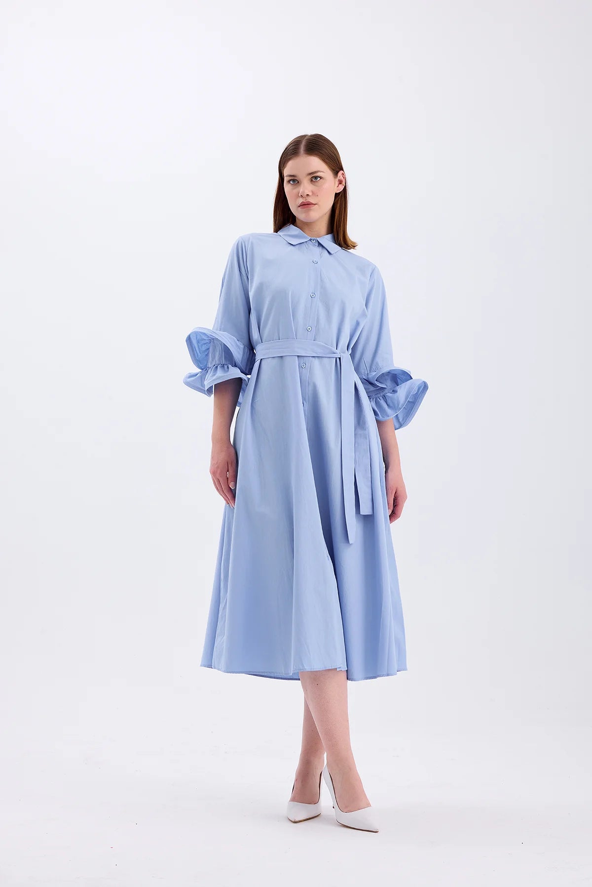 Shirt Collar Dress Blue | CLOTHES | DRESS | Lebbse Shirt Collar Dress Blue | CLOTHES | DRESS | Lebbse