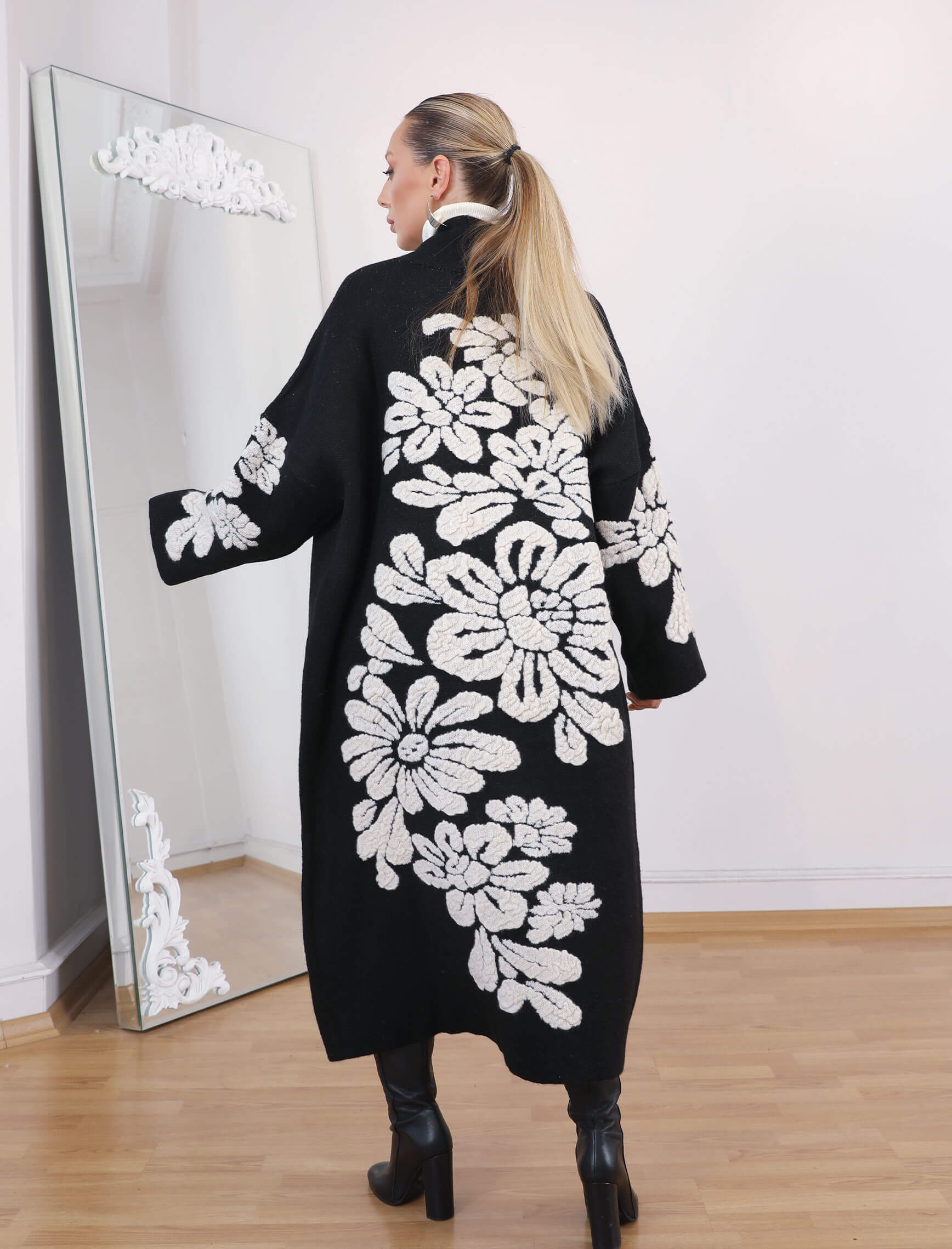 Black Ottoman Cardigan
