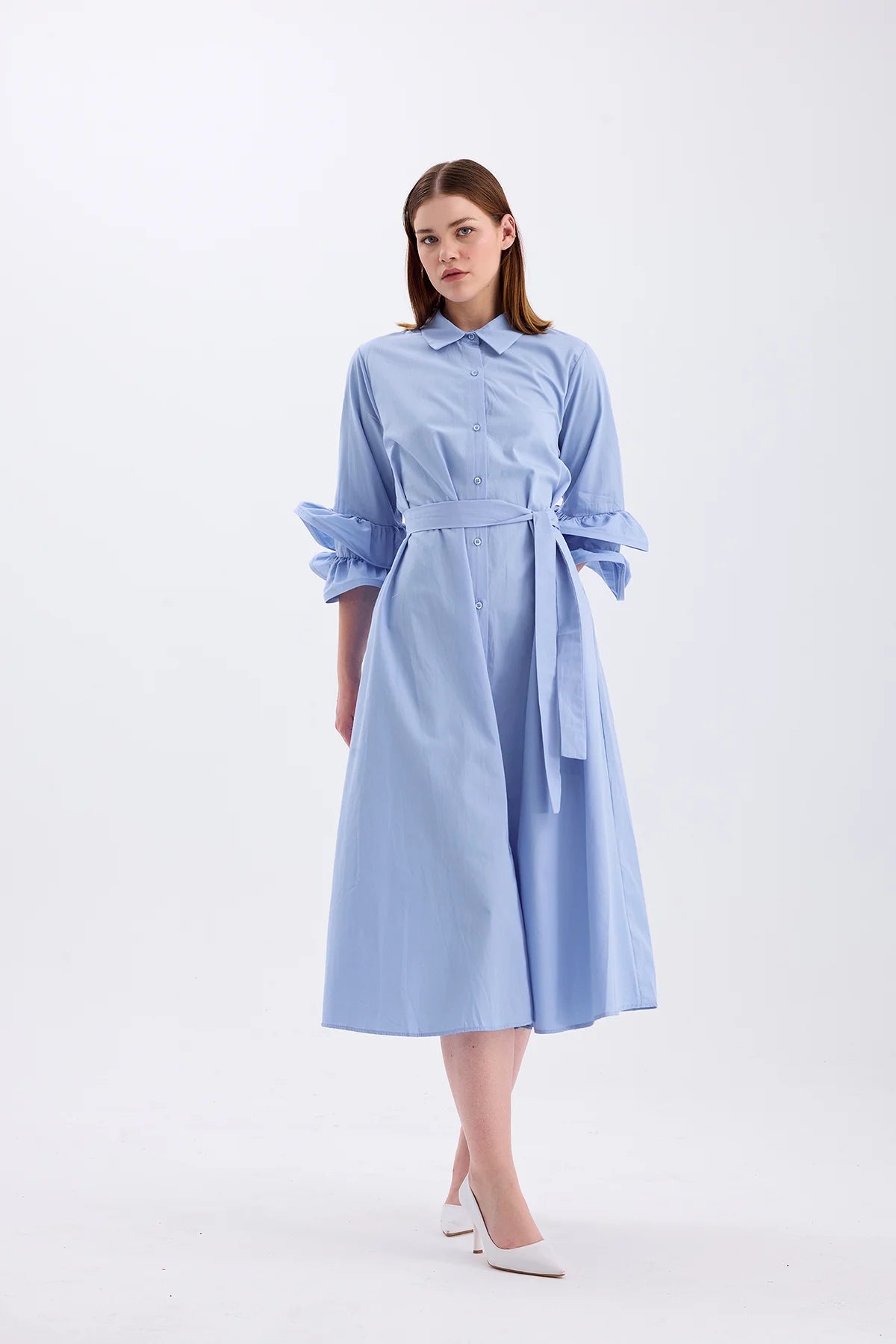 Shirt Collar Dress Blue | CLOTHES | DRESS | Lebbse Shirt Collar Dress Blue | CLOTHES | DRESS | Lebbse