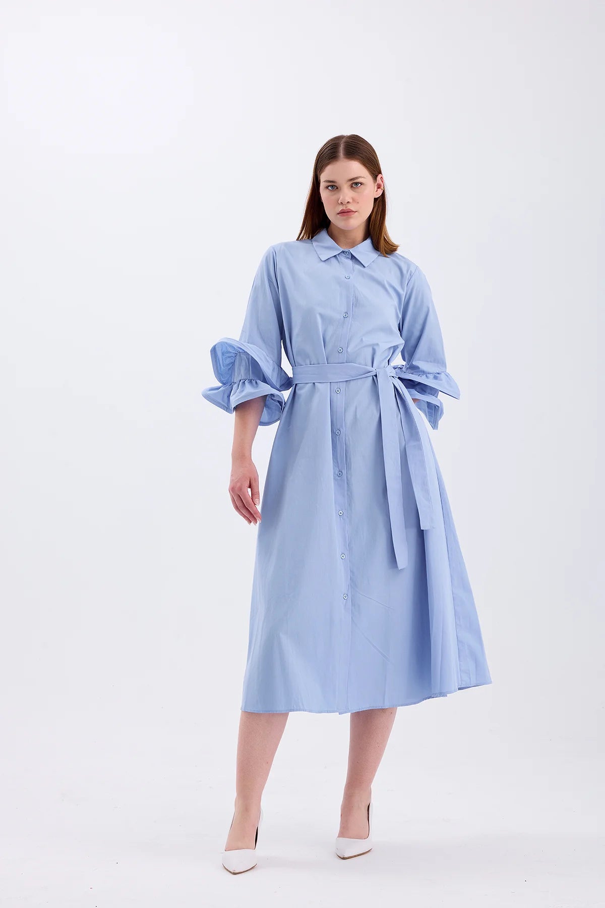 Shirt Collar Dress Blue | CLOTHES | DRESS | Lebbse Shirt Collar Dress Blue | CLOTHES | DRESS | Lebbse