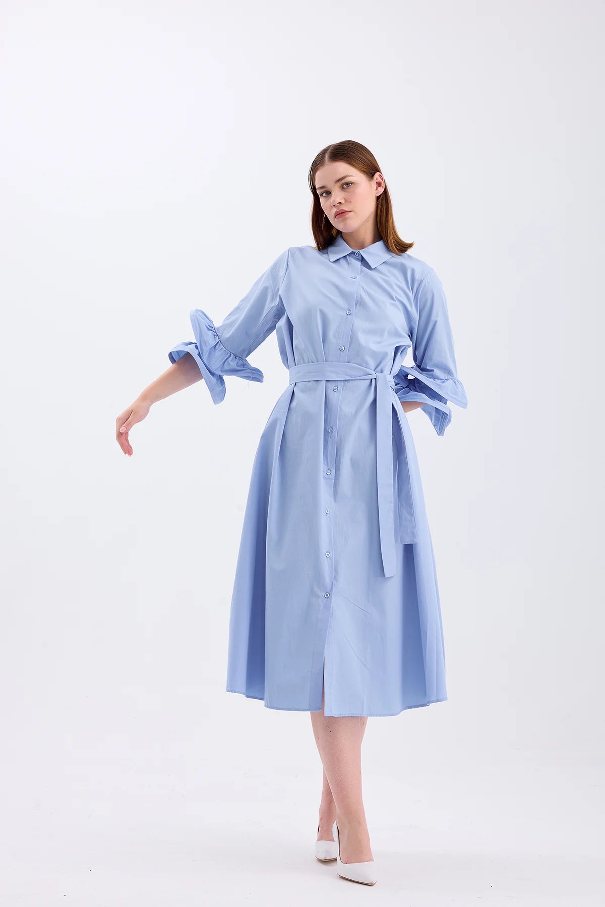 Shirt Collar Dress Blue | CLOTHES | DRESS | Lebbse Shirt Collar Dress Blue | CLOTHES | DRESS | Lebbse