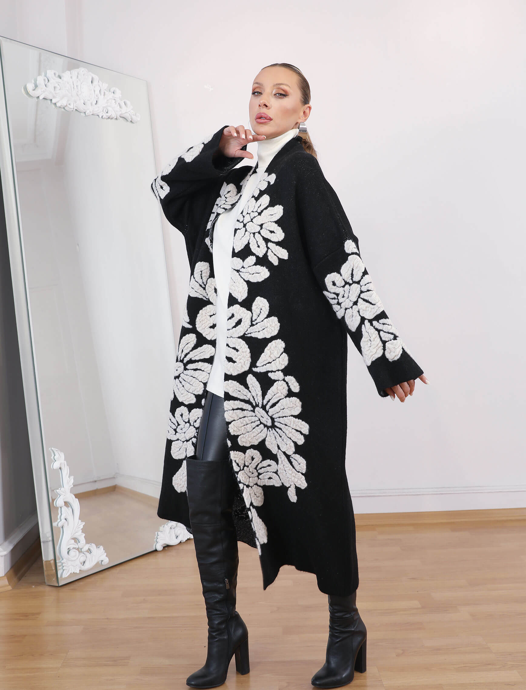 Black Ottoman Cardigan