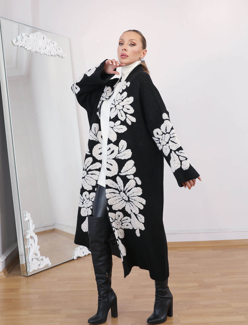 Black Ottoman Cardigan