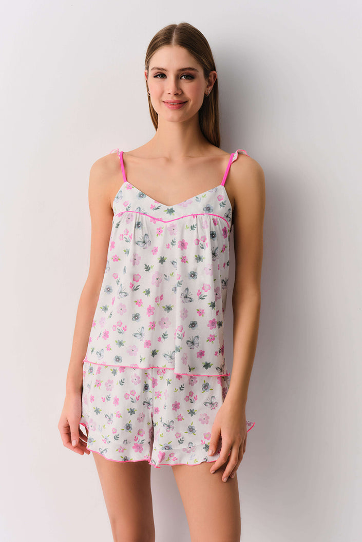 Patterned Flight Shorts Pajama Set