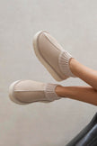 Yuki Women's Knit Detail Home Slippers - Beige